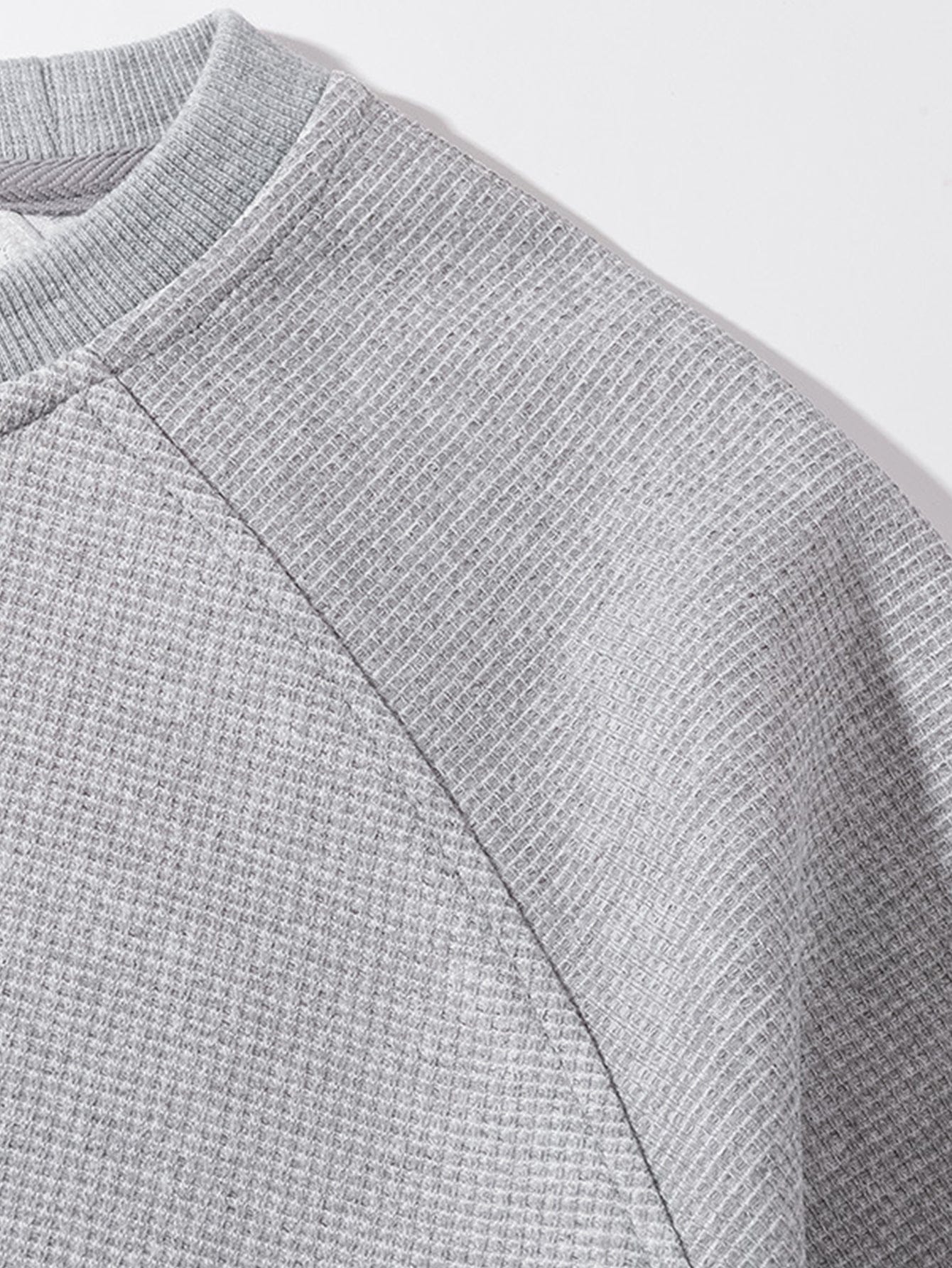 Velira Sweatshirts Atsipalaidavęs Waffle Crew Neck Megztinis