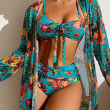 Velira Mėlynas / S Paloma™ | Bikini su gėlių sijonu