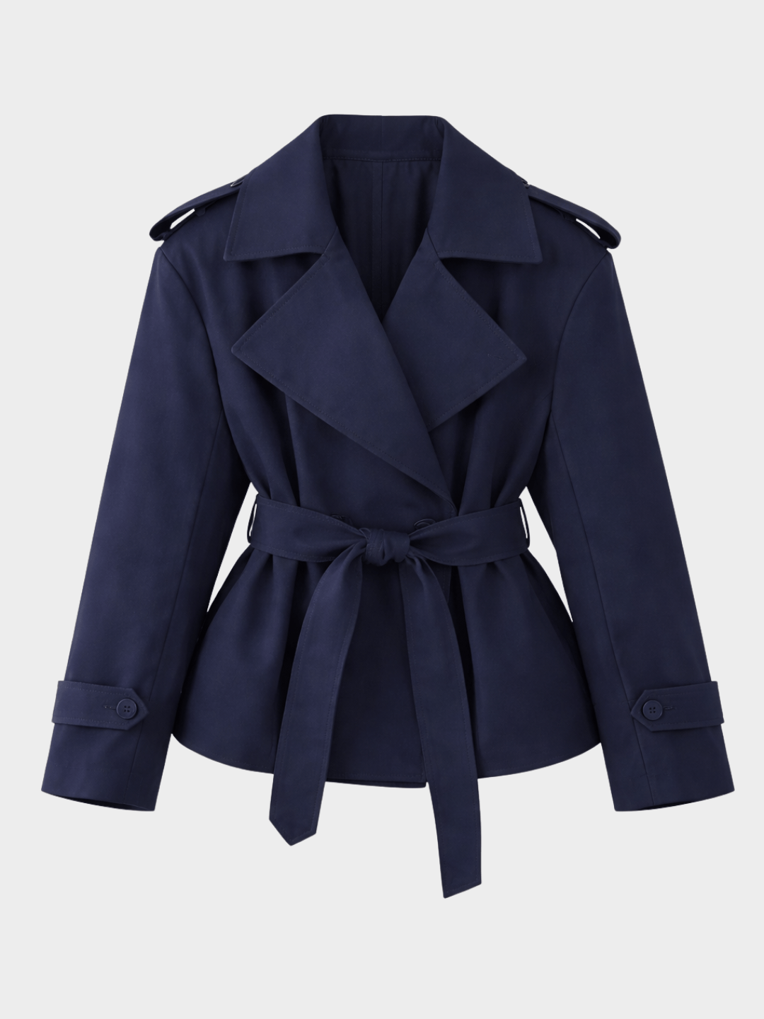 Velira Aurora | Oversized Belted Trench Coat Tamsiai mėlyna / S Aurora | Per didelis diržinis paltas