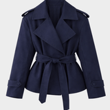 Velira Aurora | Oversized Belted Trench Coat Tamsiai mėlyna / S Aurora | Per didelis diržinis paltas