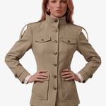 Velira Florence | Structured Button-Up Cotton Jacket Florencija | Struktūrizuota Medvilninė Striukė Su Mygtukais