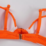 Trikampis Bikinis Oranžinis 3 Dalių - Paplūdimio Mada l Velira