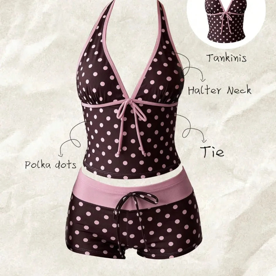 Dalia | Taškuotas Tankini su Šortukais