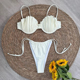 Bikini Kriauklė su Perlu Perlų Kriauklė Kreminė - Paplūdimio Mada | Velira