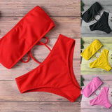 Neringa | Aukšto Liemens Bandeau Bikinis