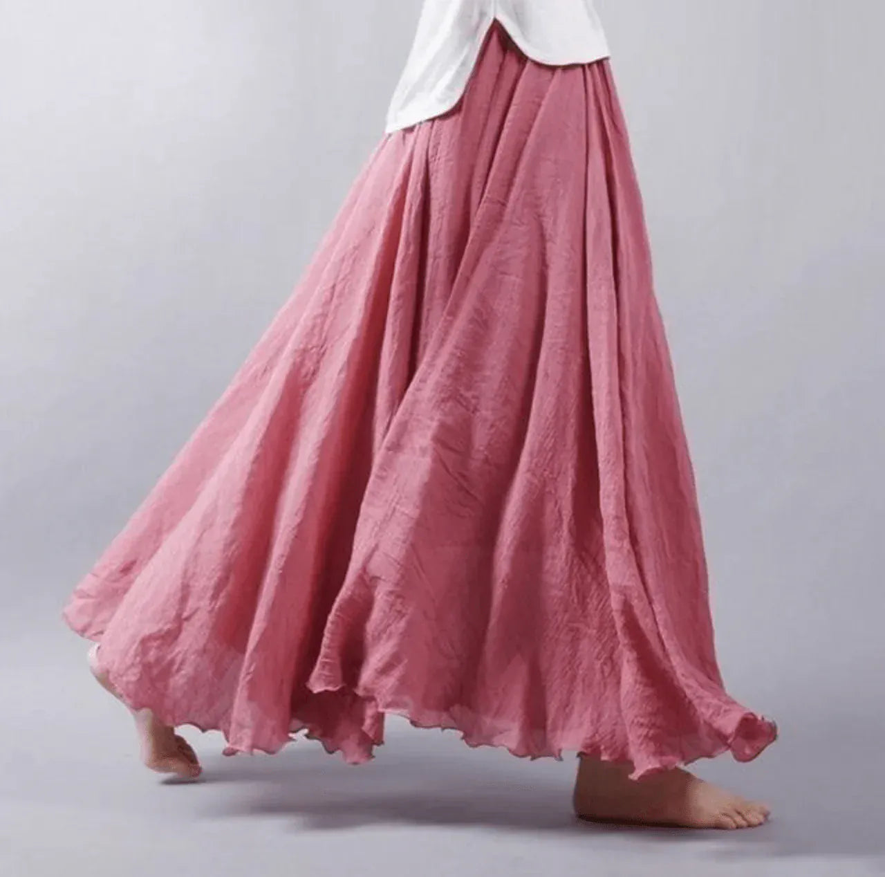 Velira Trousers & Bottoms Women Rožinė / M Kyoto tekstūruota maksi sijonas