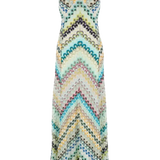 Boho Vaivorykštė – Maxi suknelė su spalvingu zigzag raštu
