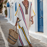 Caftan suknelė "Blanche" – Džiaugsminga juostelė