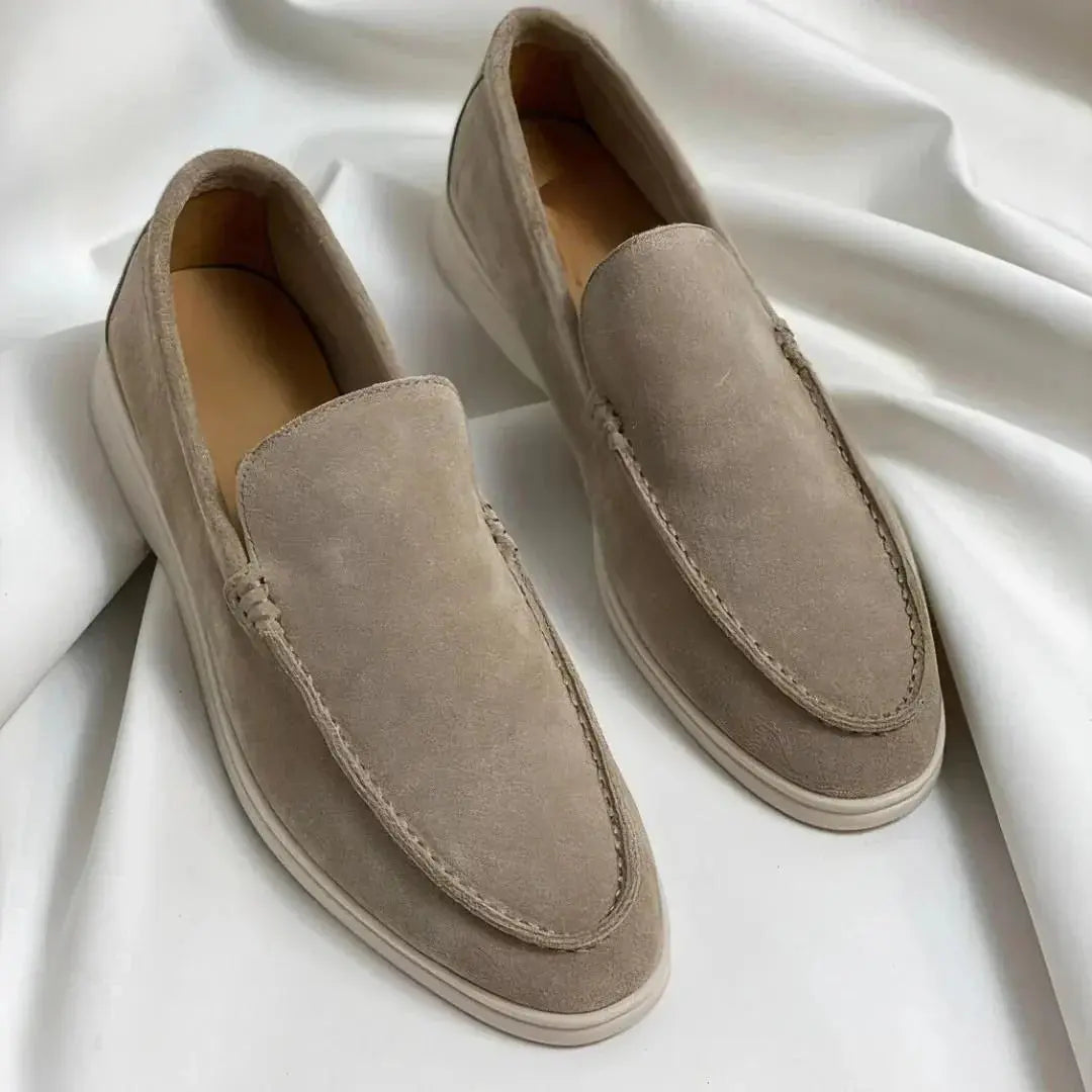 LITHUA Chaki / 38 Elegantiški Suede Loaferiai