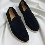 LITHUA Juoda / 38 Elegantiški Suede Loaferiai