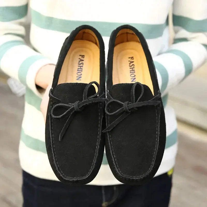 LITHUA Juoda / 38 Kasdieniai Suede Vasaros Loaferiai