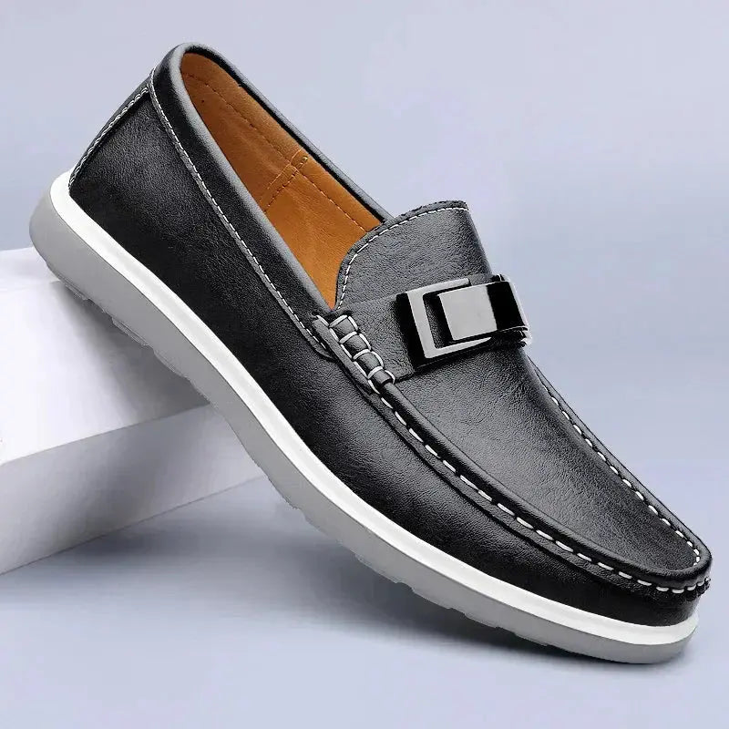 LITHUA Juoda / 38 Prabangūs Odiniai Loafers