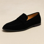 LITHUA Juoda / 38 Senieji Pinigai Suede Penny Loaferiai