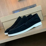 LITHUA Juoda / 38 Šiuolaikiški Suede Loaferiai