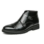 LITHUA Juoda / 39.0 Parker™ | Dirbtinės odos Dvigubos Monk-strap Batai