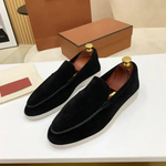 LITHUA Juoda / 39 Klasikiniai Suede Loaferiai