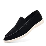LITHUA Juoda / 39 Prabangūs Suede Loaferiai
