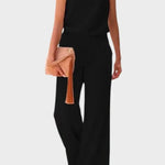 LITHUA Juoda / S Malina | Elegantiška jumpsuit