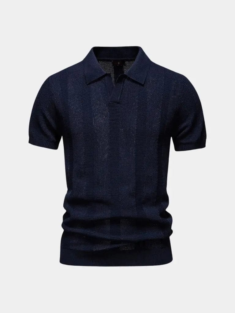 LITHUA Jūros mėlyna / S Mikael™ | Smėlio spalvos Ancien polo