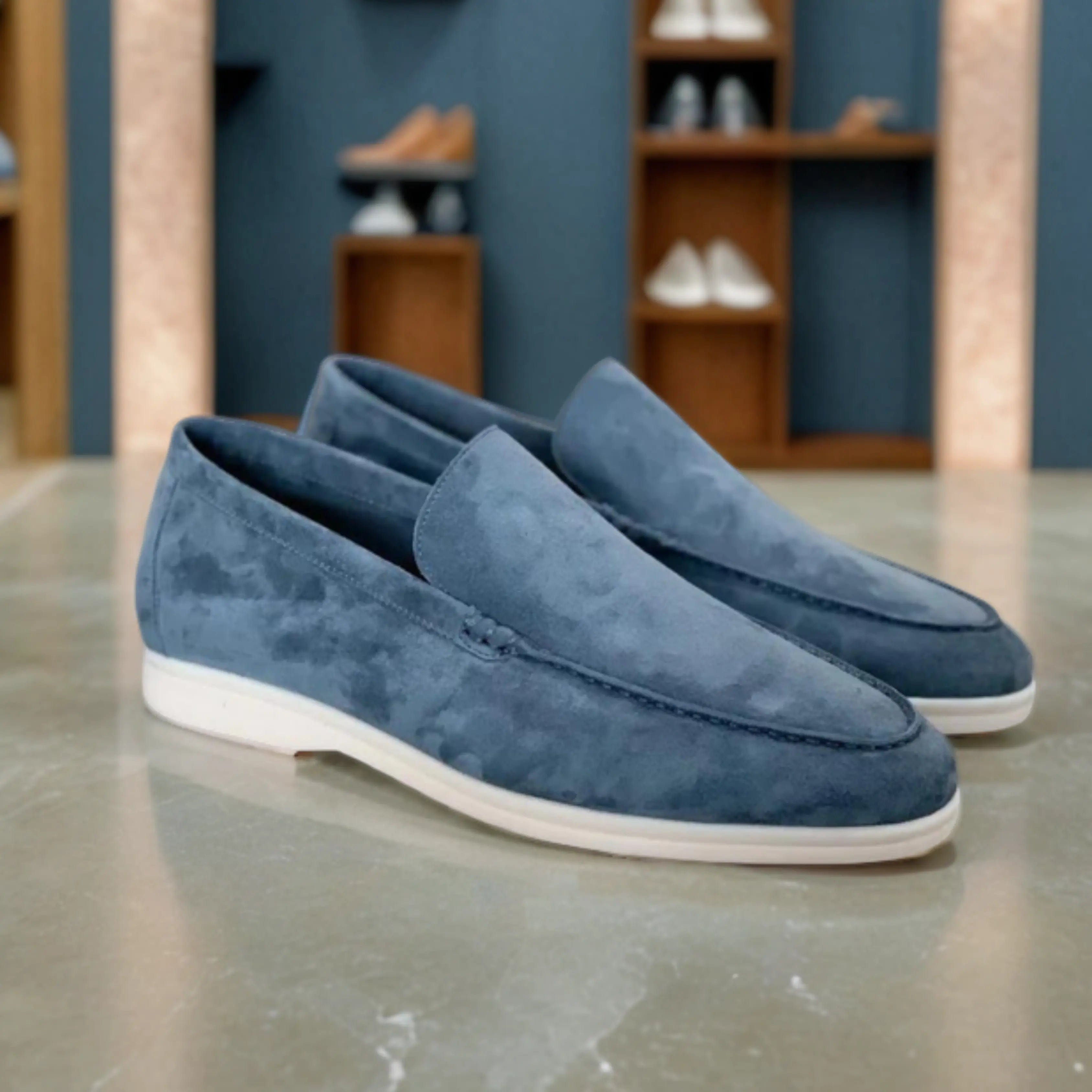 LITHUA Mėlyna / 38 Premija Suede Loaferiai
