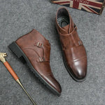 LITHUA Parker™ | Dirbtinės odos Dvigubos Monk-strap Batai