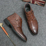 LITHUA Parker™ | Dirbtinės odos Dvigubos Monk-strap Batai