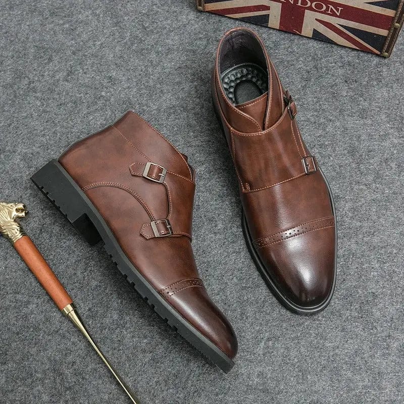 LITHUA Parker™ | Dirbtinės odos Dvigubos Monk-strap Batai