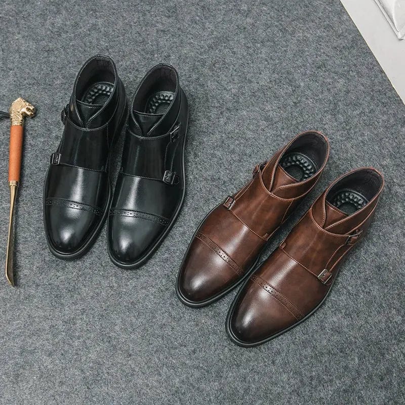 LITHUA Parker™ | Dirbtinės odos Dvigubos Monk-strap Batai