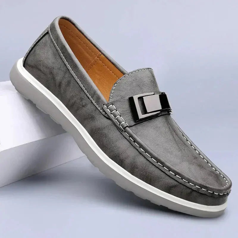 LITHUA Pilka / 38 Prabangūs Odiniai Loafers