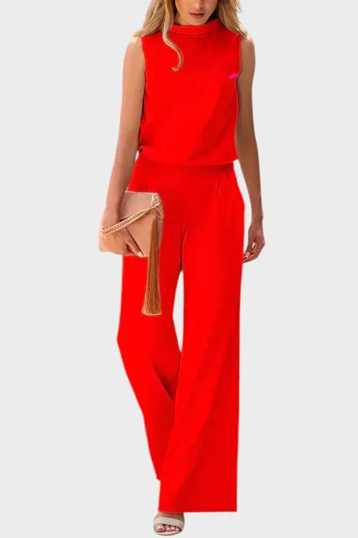 LITHUA Raudona / S Malina | Elegantiška jumpsuit