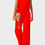 LITHUA Raudona / S Malina | Elegantiška jumpsuit