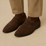 LITHUA Senieji Pinigai Suede Penny Loaferiai