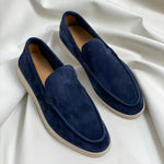LITHUA Tamsiai mėlyna / 38 Elegantiški Suede Loaferiai