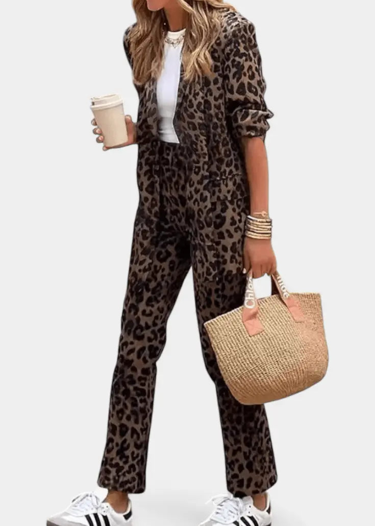 LITHUA Tamsiai ruda / S Trine | Leopard rinkinys