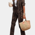 LITHUA Tamsiai ruda / S Trine | Leopard rinkinys