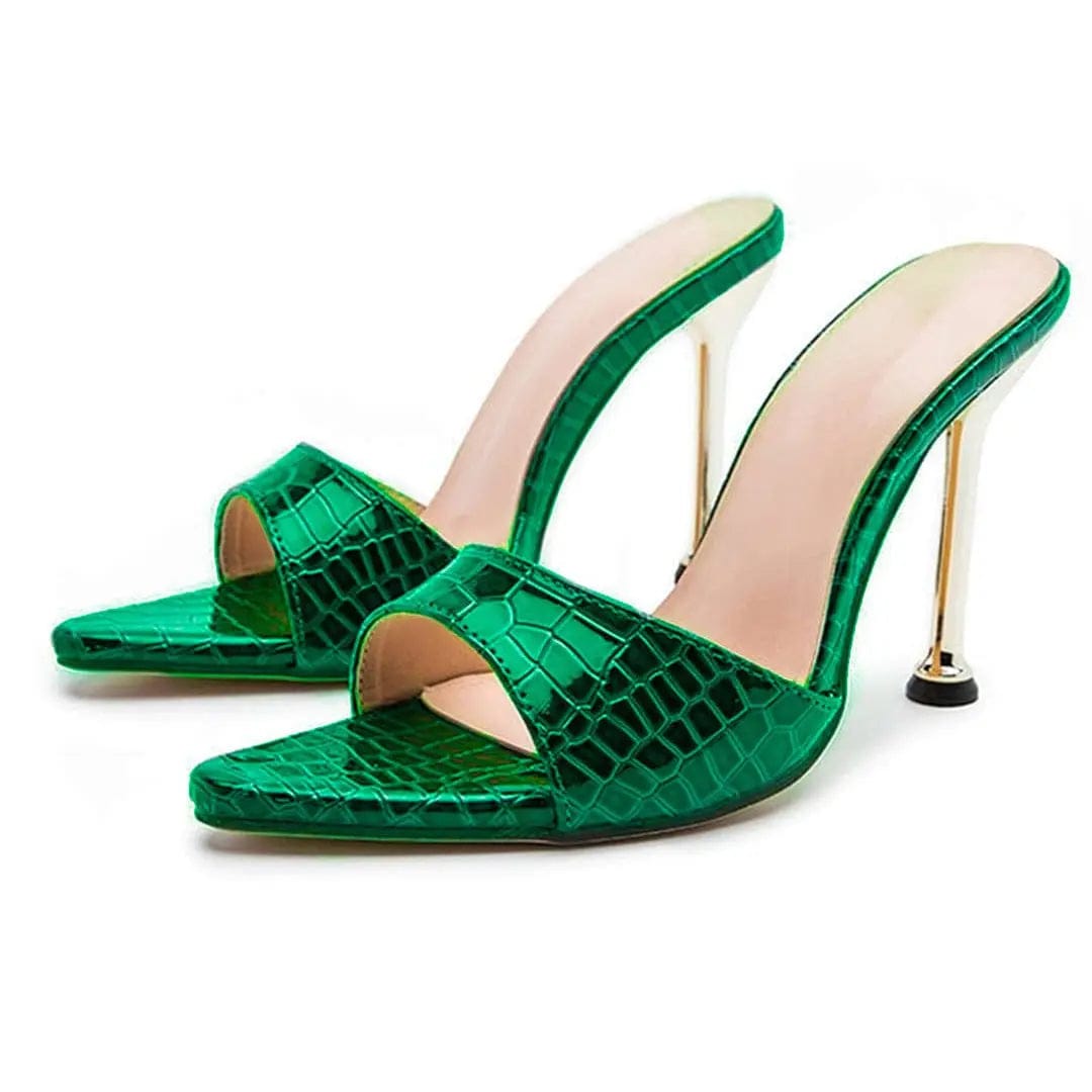 LITHUA Tamsiai Žalia / 37 Sidsel | Elegantiški Aukšti Kulniukai