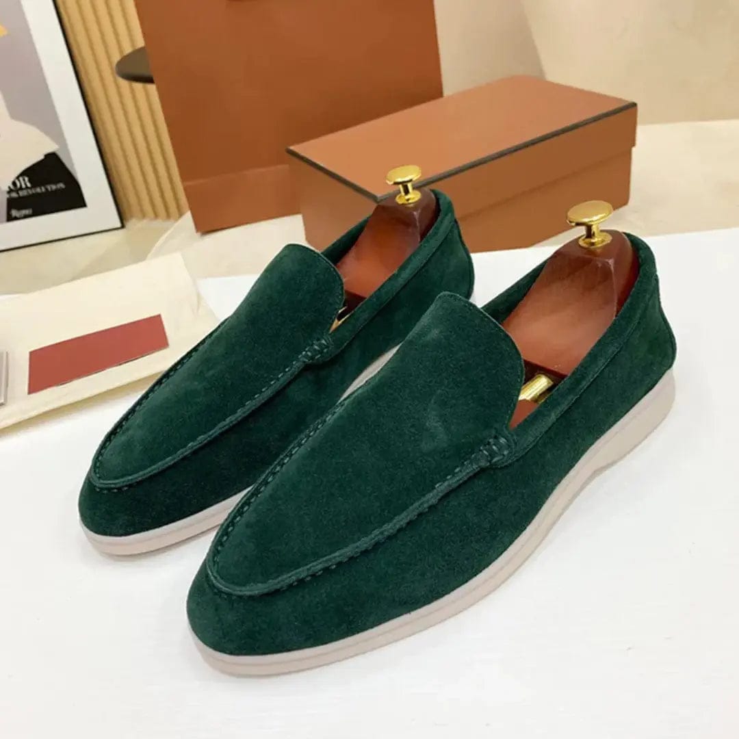 LITHUA Žalia / 39 Klasikiniai Suede Loaferiai