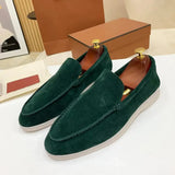 LITHUA Žalia / 39 Klasikiniai Suede Loaferiai