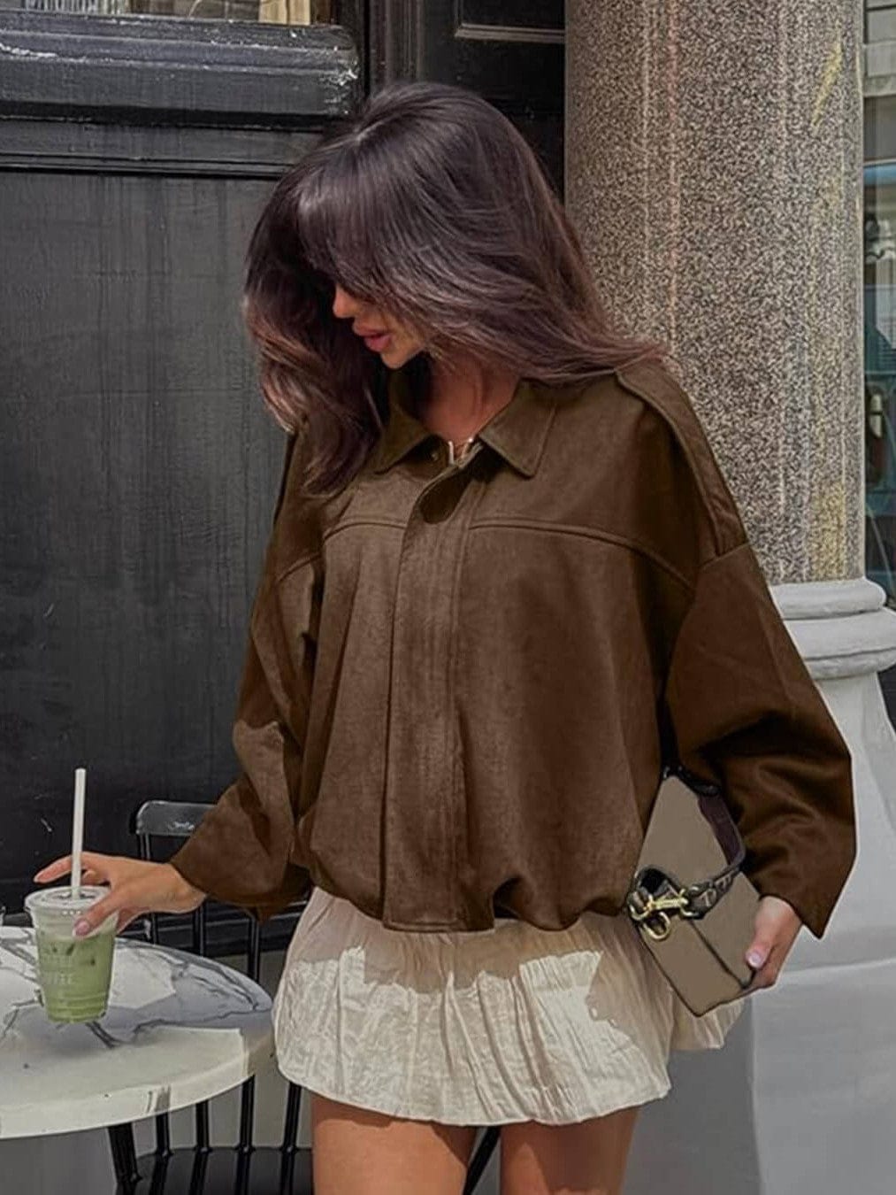 Velira Lara | Suede Bomber Jacket Lara | Suede Bomber Striukė