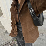 Matilda dirbtinio suede švarkas