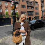 Molly dirbtinio suede trenchcoat