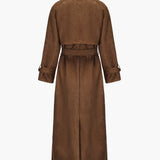 Molly dirbtinio suede trenchcoat