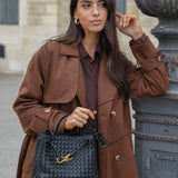 Molly dirbtinio suede trenchcoat