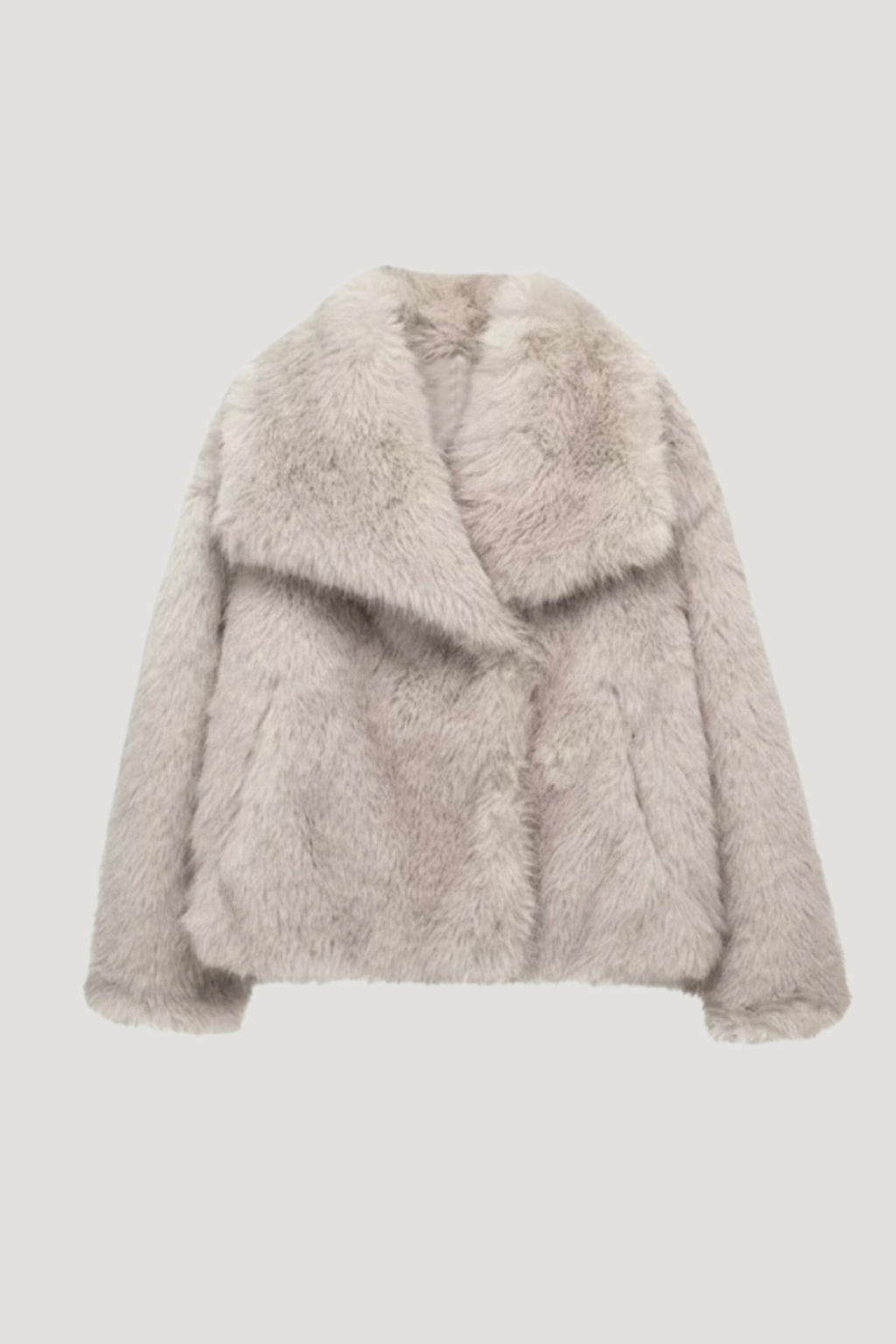 Velira Adele | Faux Fur Oversized Coat Abrikosų / XS Adele | Dirbtinio Kailio Per didelis Paltas