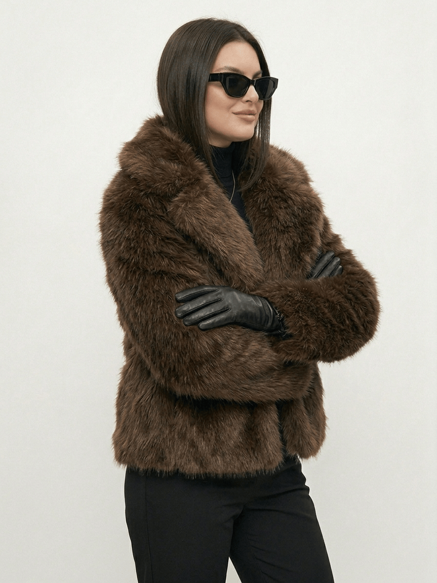 Velira Adele | Faux Fur Oversized Coat Adele | Dirbtinio Kailio Per didelis Paltas