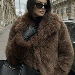 Velira Adele | Faux Fur Oversized Coat Adele | Dirbtinio Kailio Per didelis Paltas