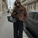 Velira Adele | Faux Fur Oversized Coat Adele | Dirbtinio Kailio Per didelis Paltas