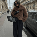 Velira Adele | Faux Fur Oversized Coat Adele | Dirbtinio Kailio Per didelis Paltas