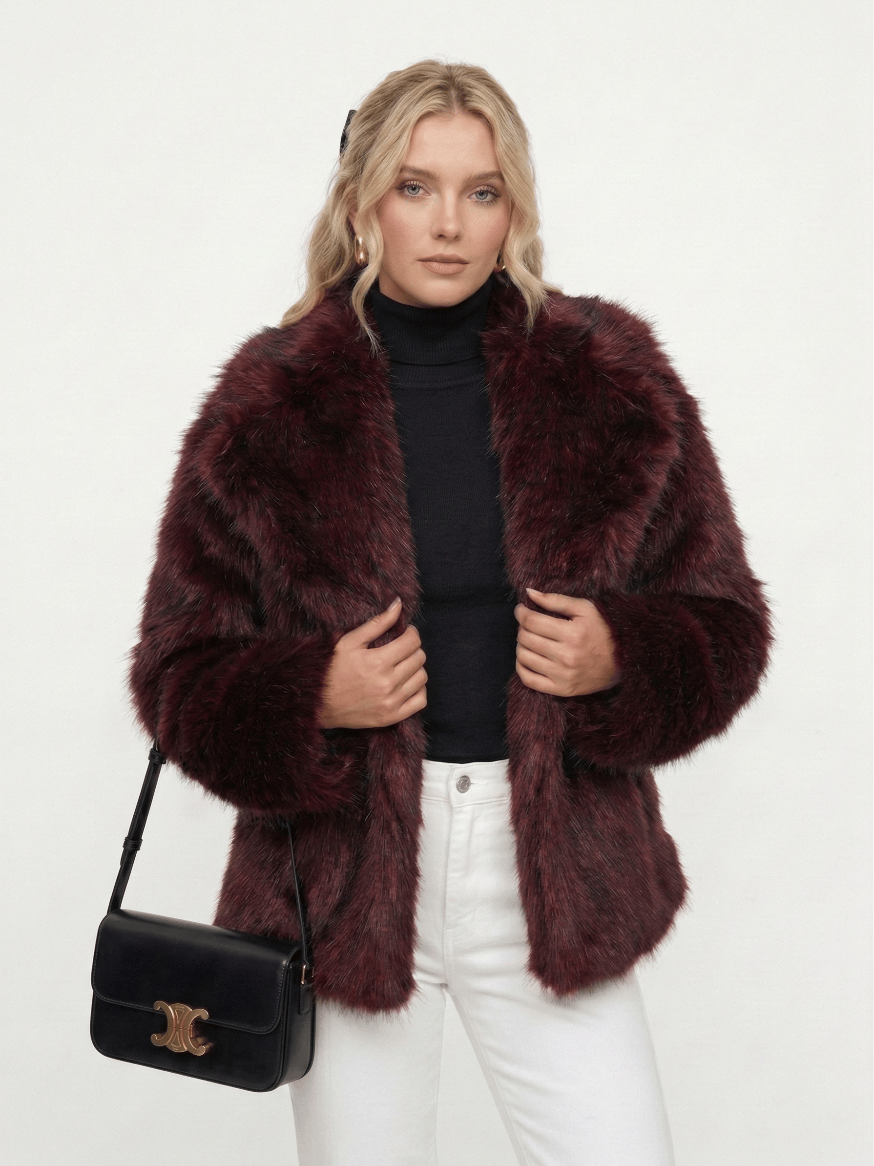 Velira Adele | Faux Fur Oversized Coat Adele | Dirbtinio Kailio Per didelis Paltas