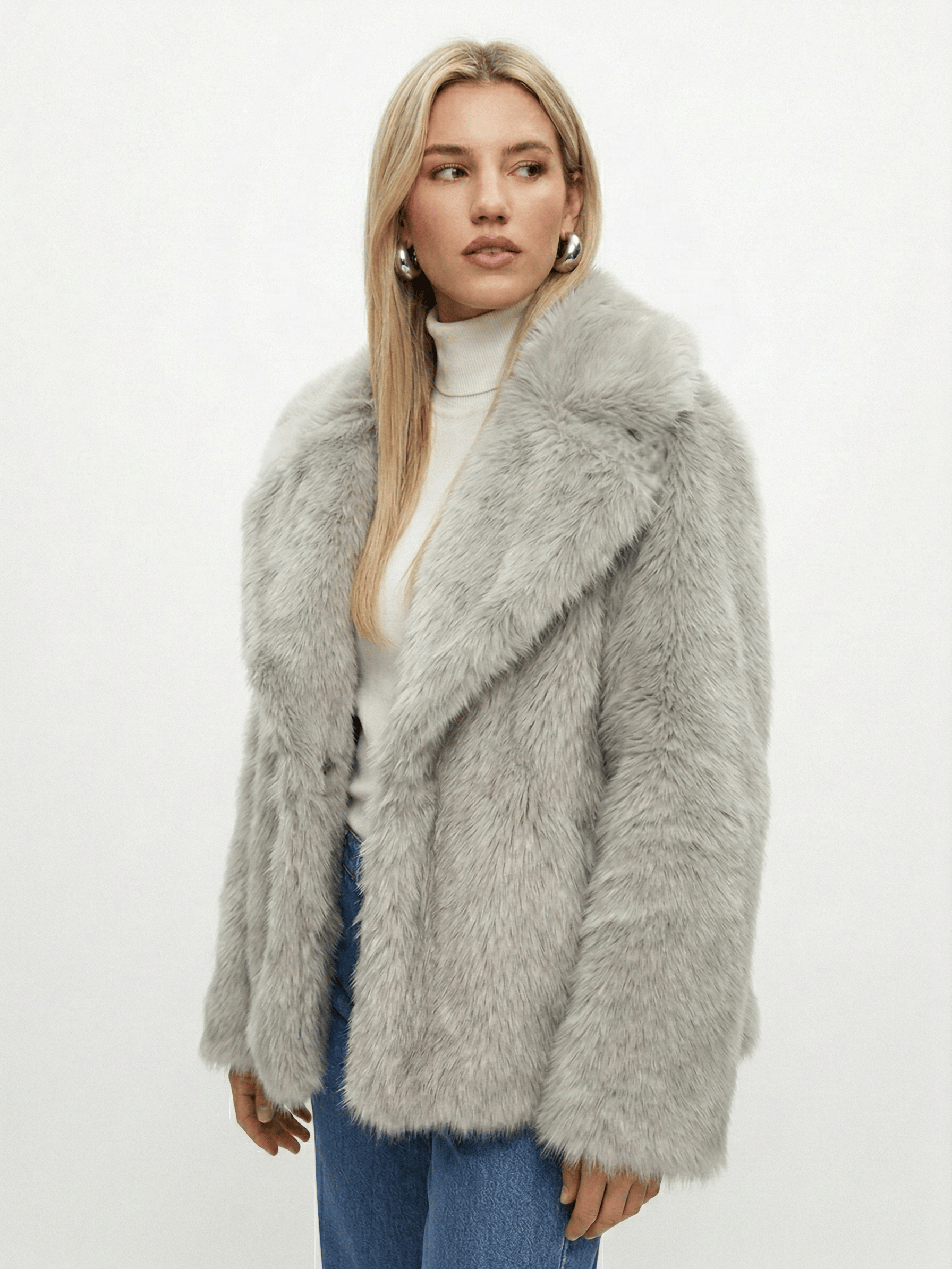 Velira Adele | Faux Fur Oversized Coat Adele | Dirbtinio Kailio Per didelis Paltas
